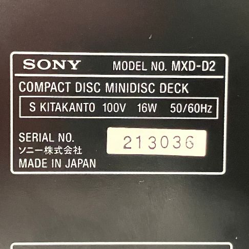 Others Sony Mxd-D2 Cd/Md Cd Md O11505832