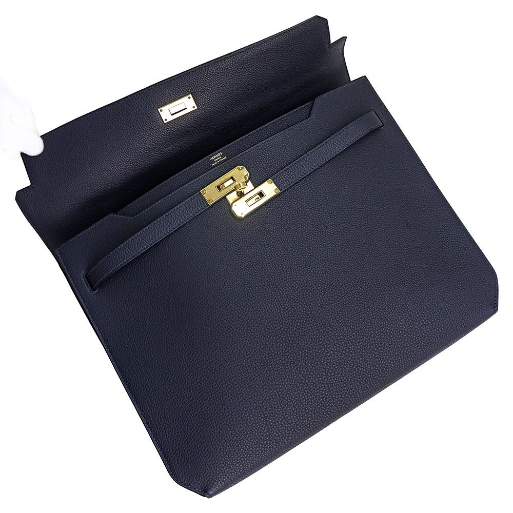 Hermes Sac à main 36 Y Bleu Nuit(