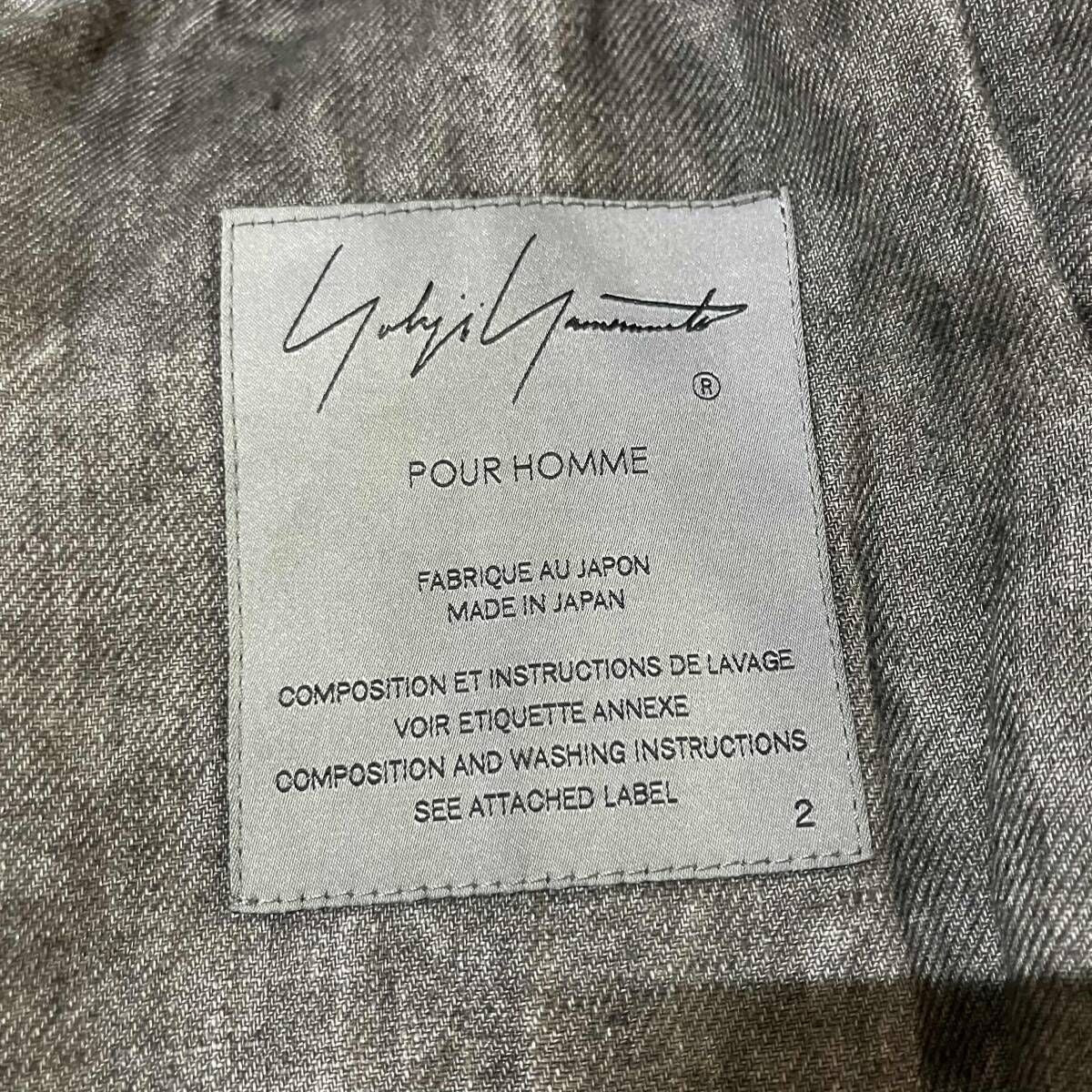 Tailored Jacket 24Ss Yohji Yamamoto Pour Homme Ink Dyed Twill Lapel Switching