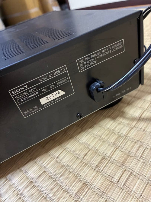 Sony Cd Md Cassette Deck Mds-E3