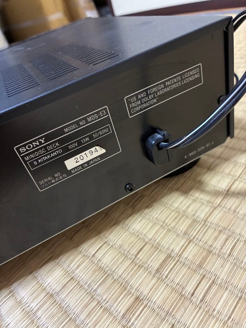 Sony Cd Md Cassette Deck Mds-E3