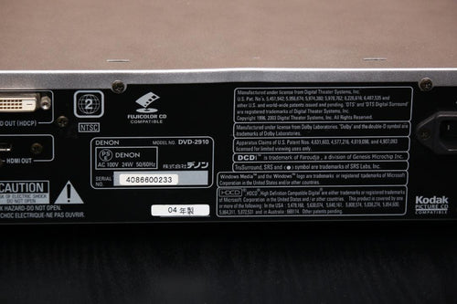 Denon Cd Sacd Player Dvd-2910 Cd/Dvd/Sacd