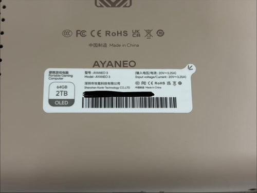 Gaming Note Ayaneo3 Oled Ai 9 Hx 370 64Gb/2Tb