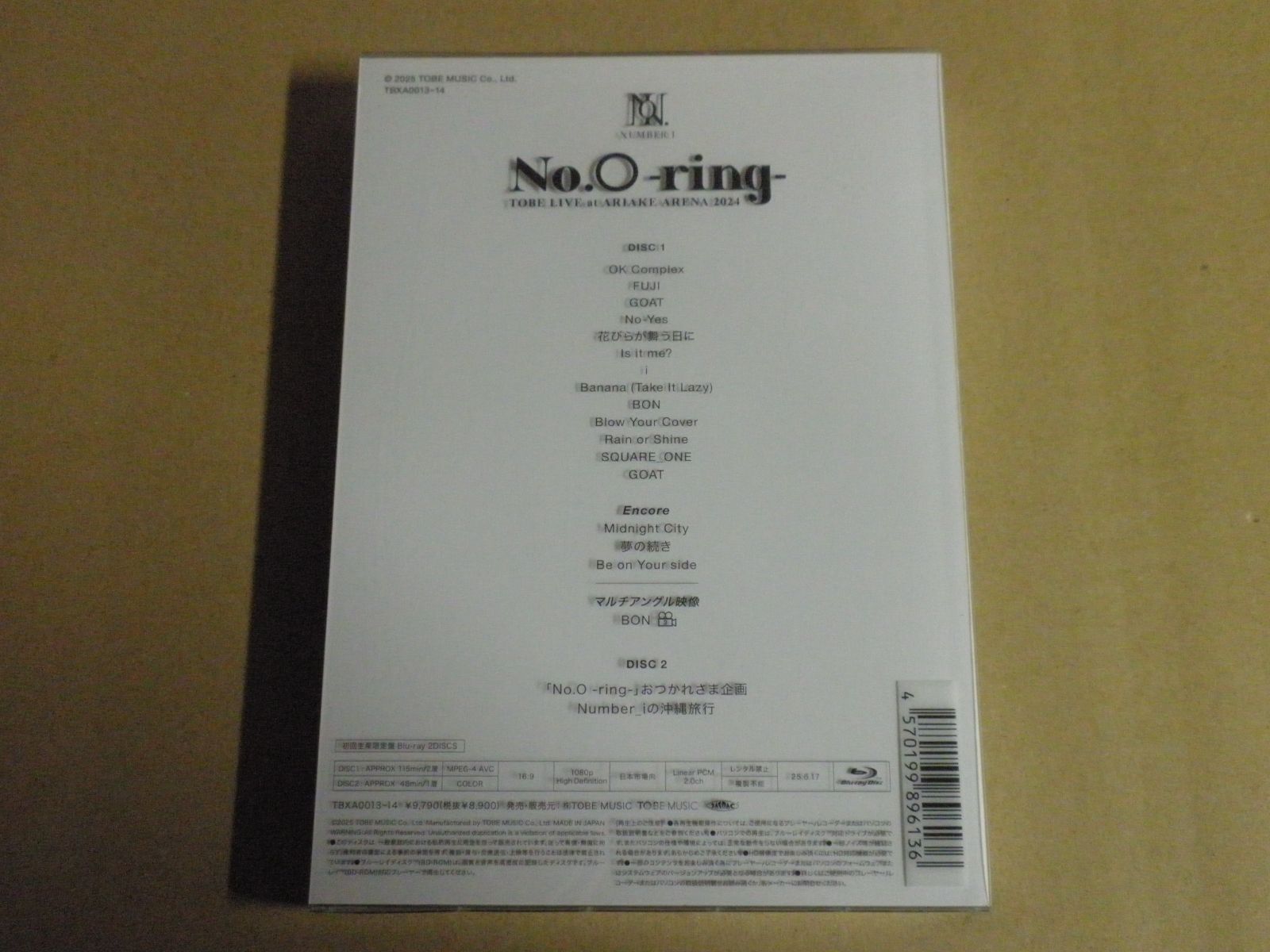 Music Blu-Ray Number_I Tobe Live At Ariake Arena 2024 No.O -Ring-