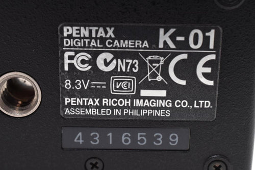 Pentax Mirrorless Interchangeable Lens Cameras K-01
