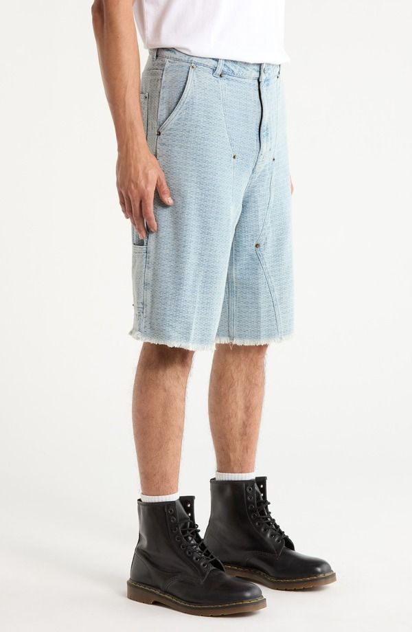 Others Honor The Gift Novelty Denim Shorts Light Indigo
