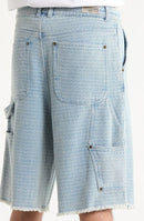 Others Honor The Gift Novelty Denim Shorts Light Indigo