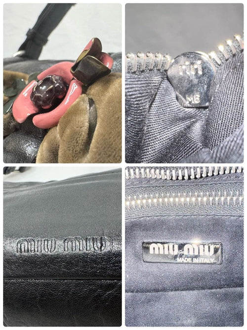 Miu Shoulder Bags Vintage Y2K Metal Flower Bag B