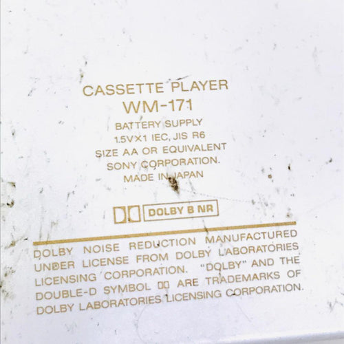 Sony Cassette Player Wm-171