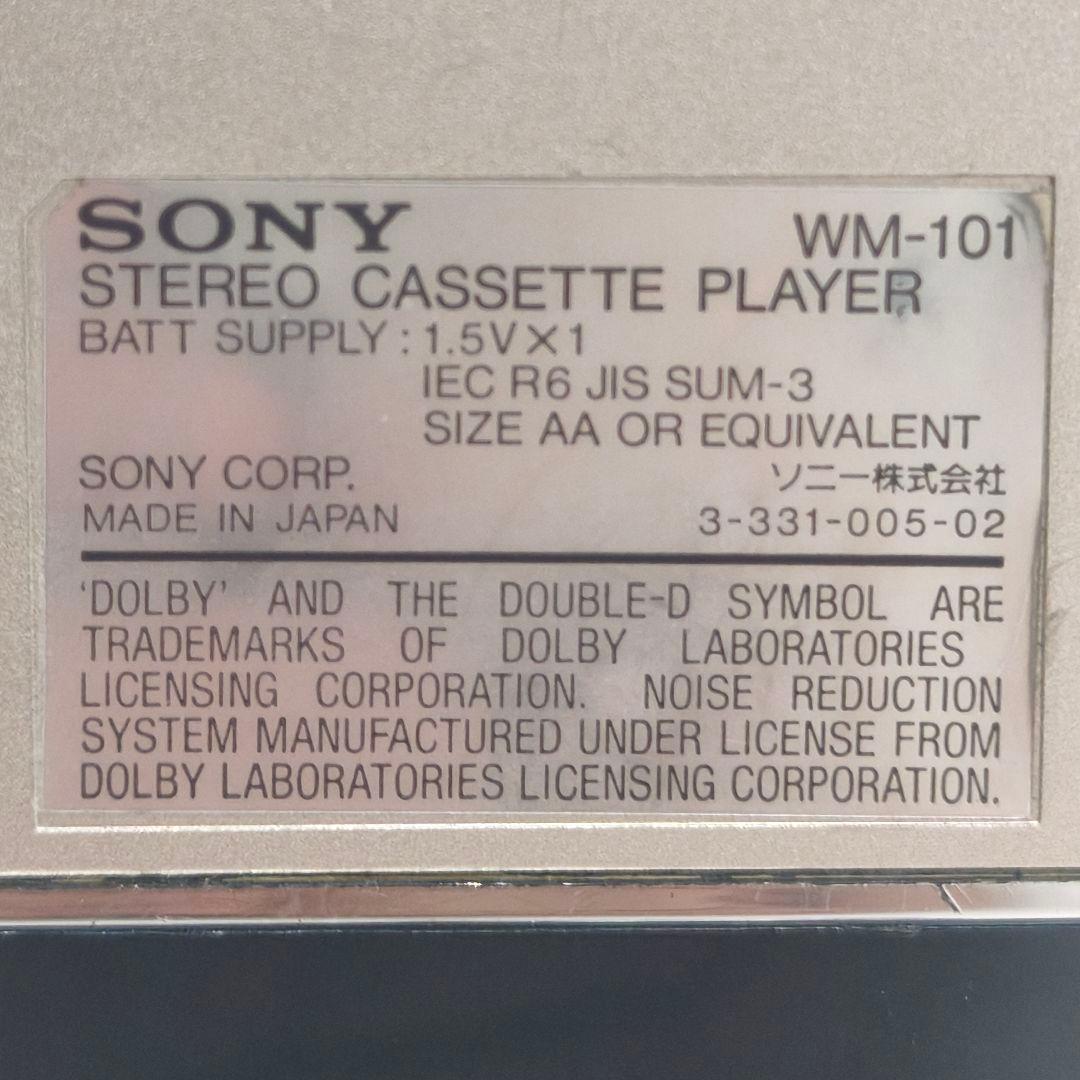 Sony Cassette Players Wm-101 Walkman