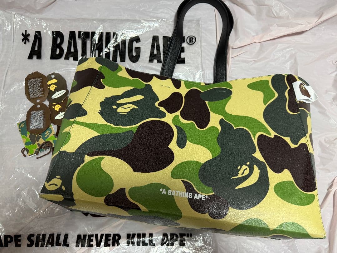 A Bathing Ape Tote Bags Abc Camo Bag L