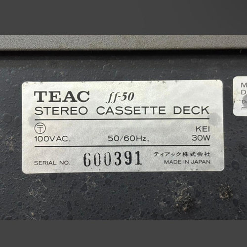 Teac Cd, Md Cassette Decks Ff-50