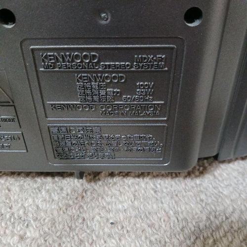 Kenwood Cd Md Cassette Deck Mdx-F1