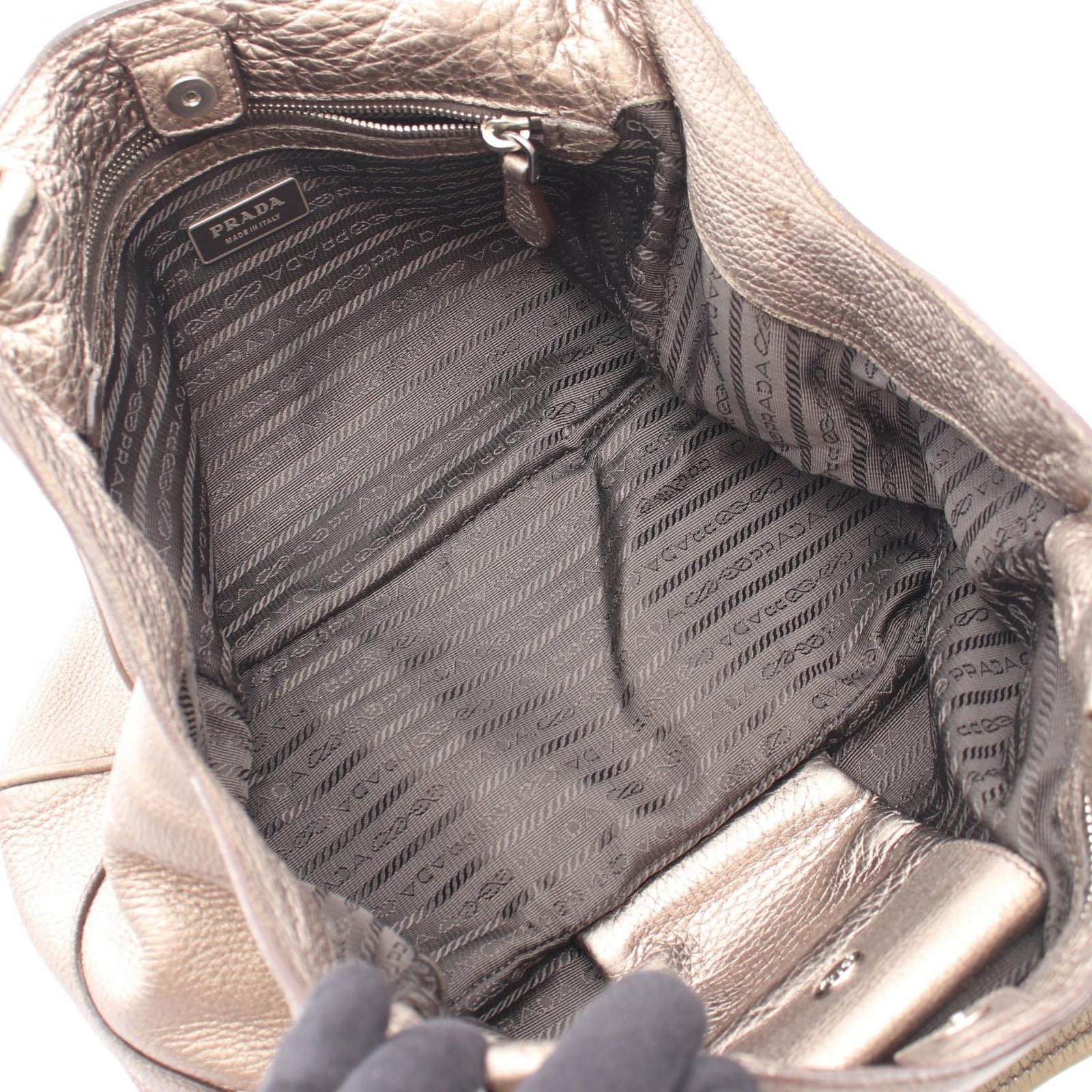 Prada Tote Bag Vit.Daino Br3601 Used B