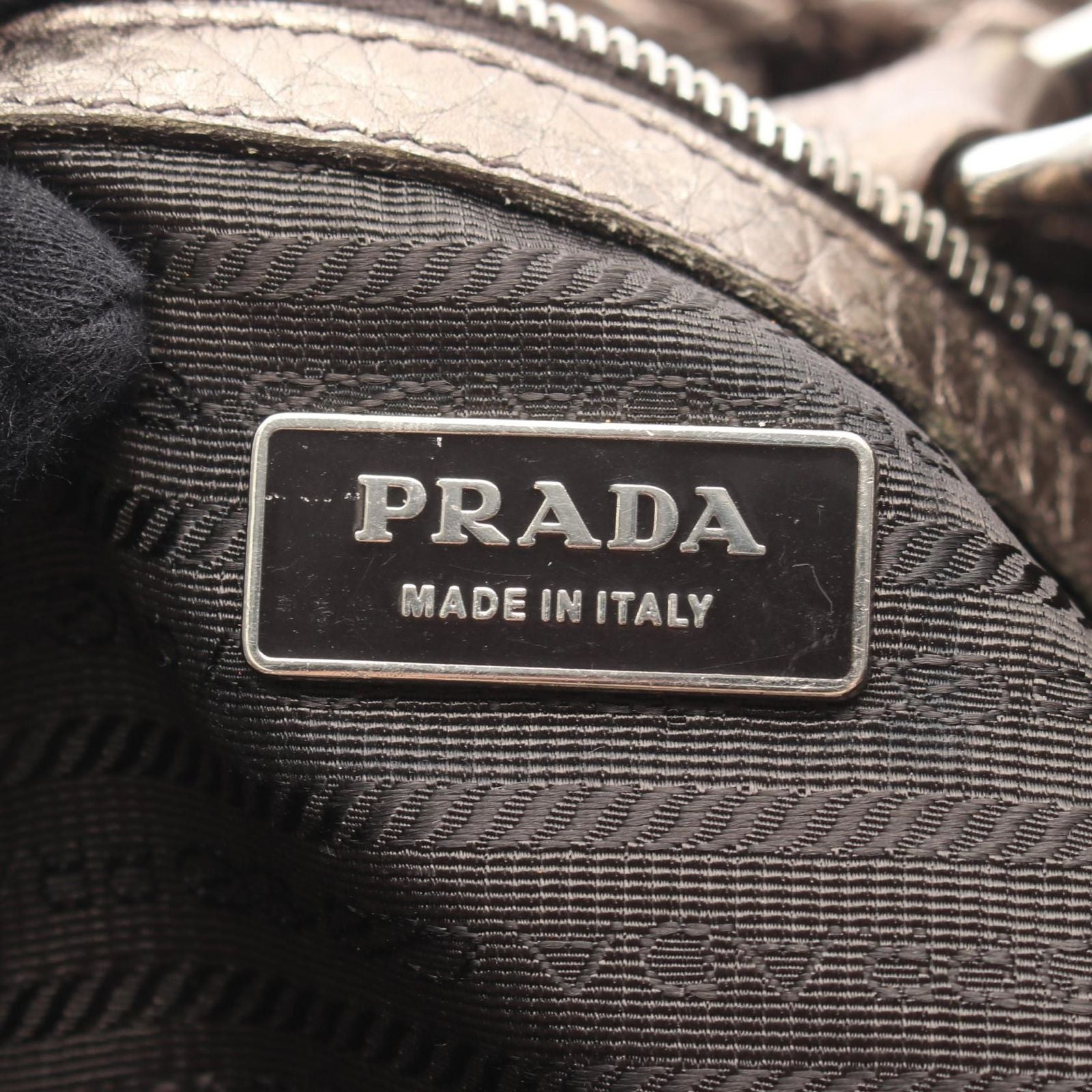 Prada Tote Bag Vit.Daino Br3601 Used B