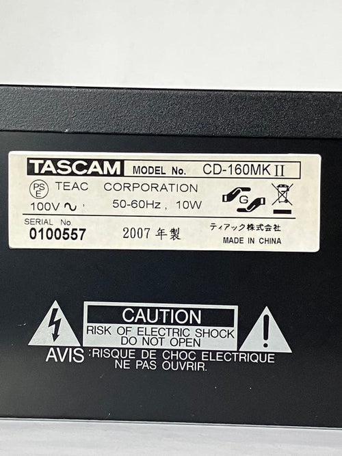 Tascam Cd Sacd Player Cd-160Mkii