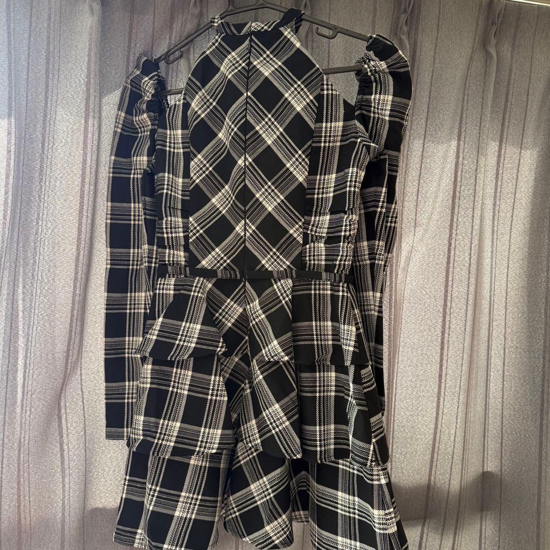 Long Sleeves, Three Quarter Sleeve Halter Check Mini Onepiece