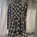 Long Sleeves, Three Quarter Sleeve Halter Check Mini Onepiece