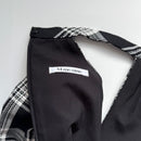 Long Sleeves, Three Quarter Sleeve Halter Check Mini Onepiece
