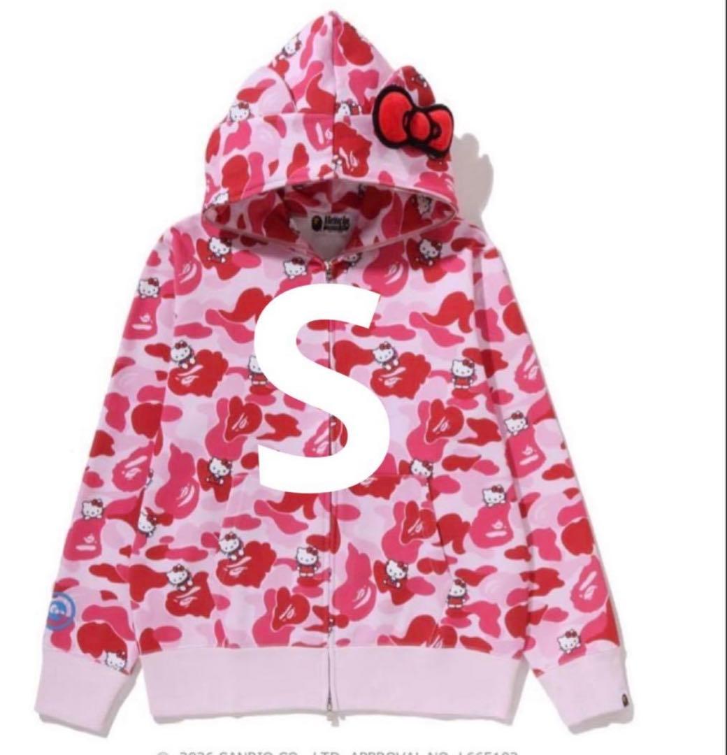 A Bathing Ape Hoodies Bape X Hello Kitty Camo Full Zip Hoodie