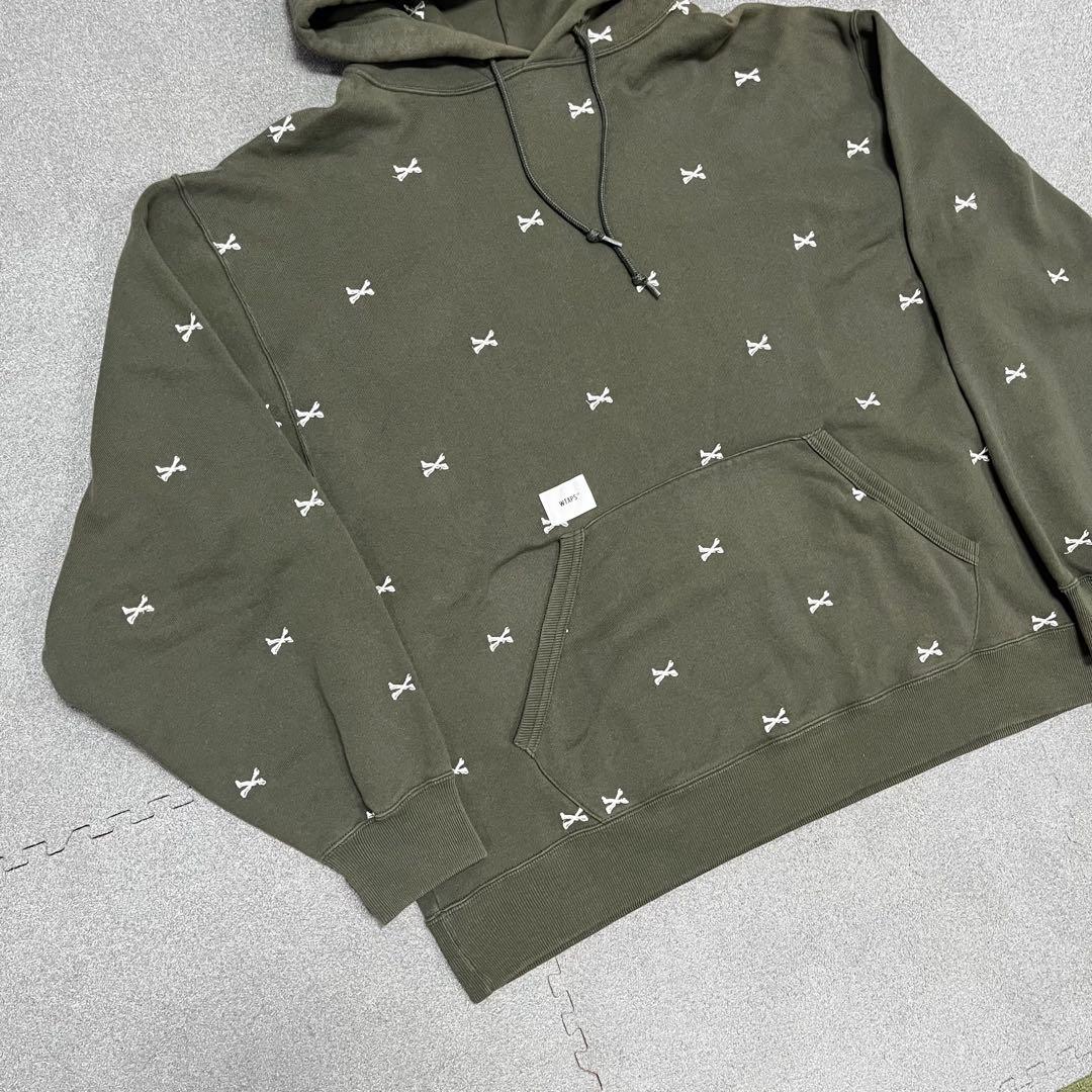 Wtaps Hoodie 210 Acne Crossbones Olive04
