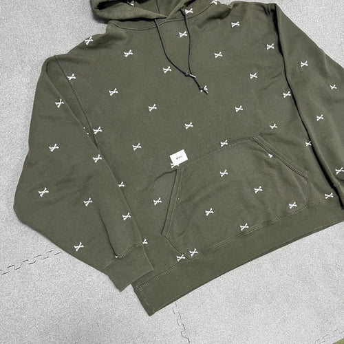 Wtaps Hoodie 210 Acne Crossbones Olive04