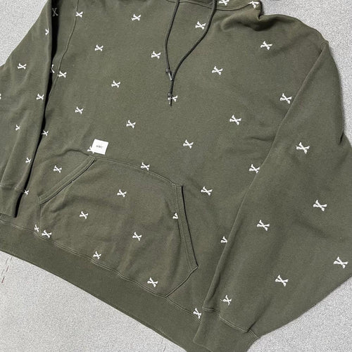 Wtaps Hoodie 210 Acne Crossbones Olive04