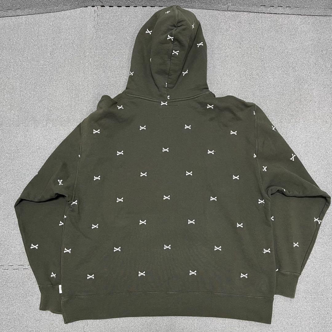 Wtaps Hoodie 210 Acne Crossbones Olive04