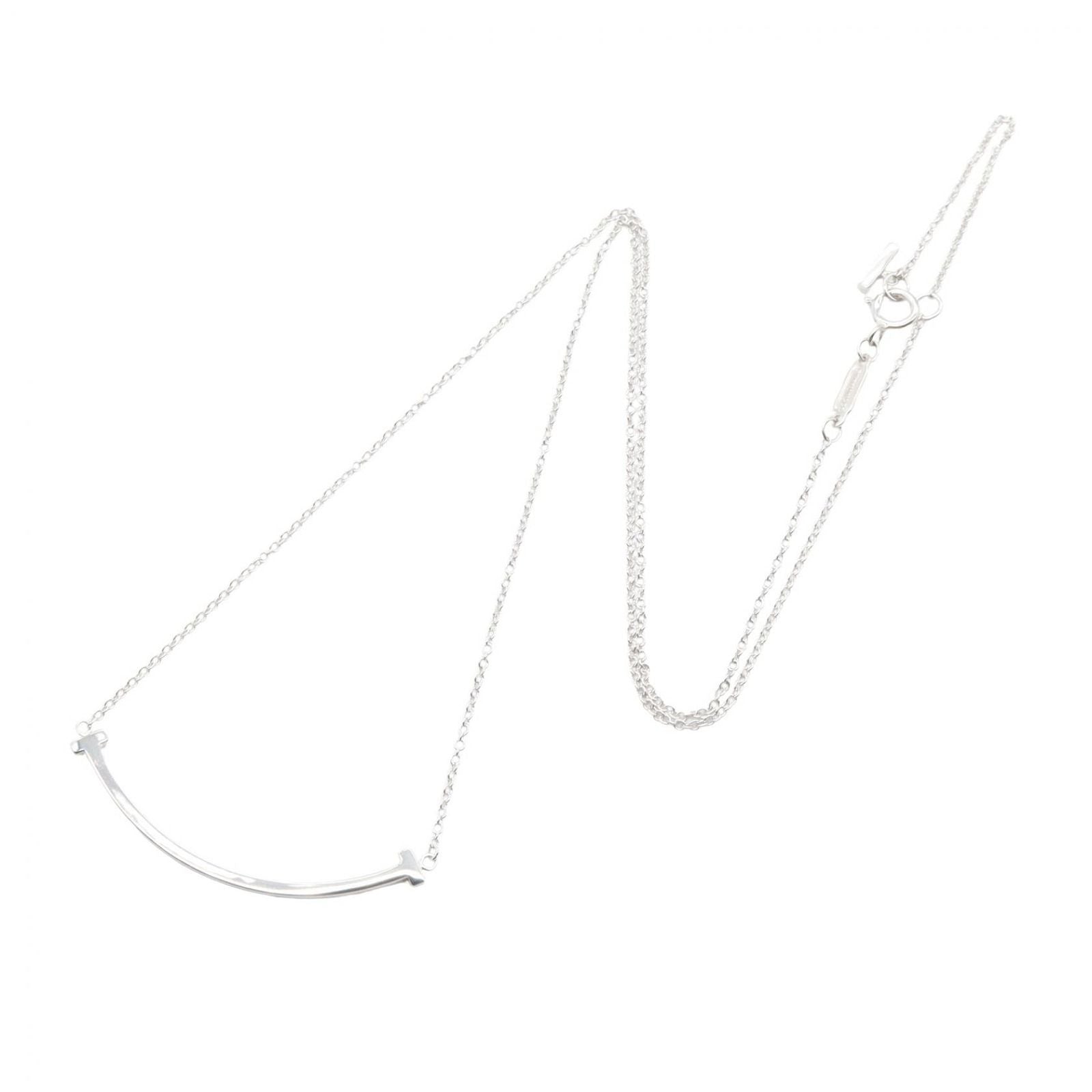 Tiffany Necklace Co T 40.5/45.5 K18Wg Used A