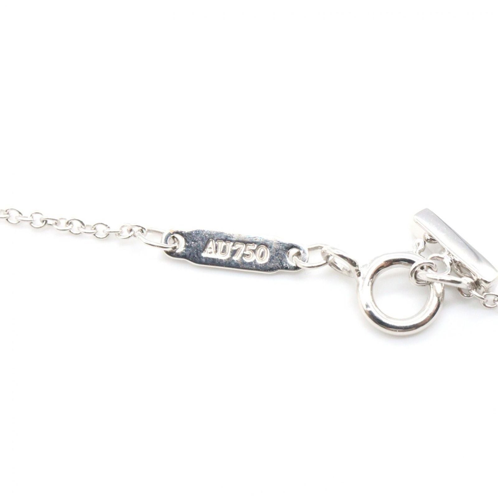 Tiffany Necklace Co T 40.5/45.5 K18Wg Used A