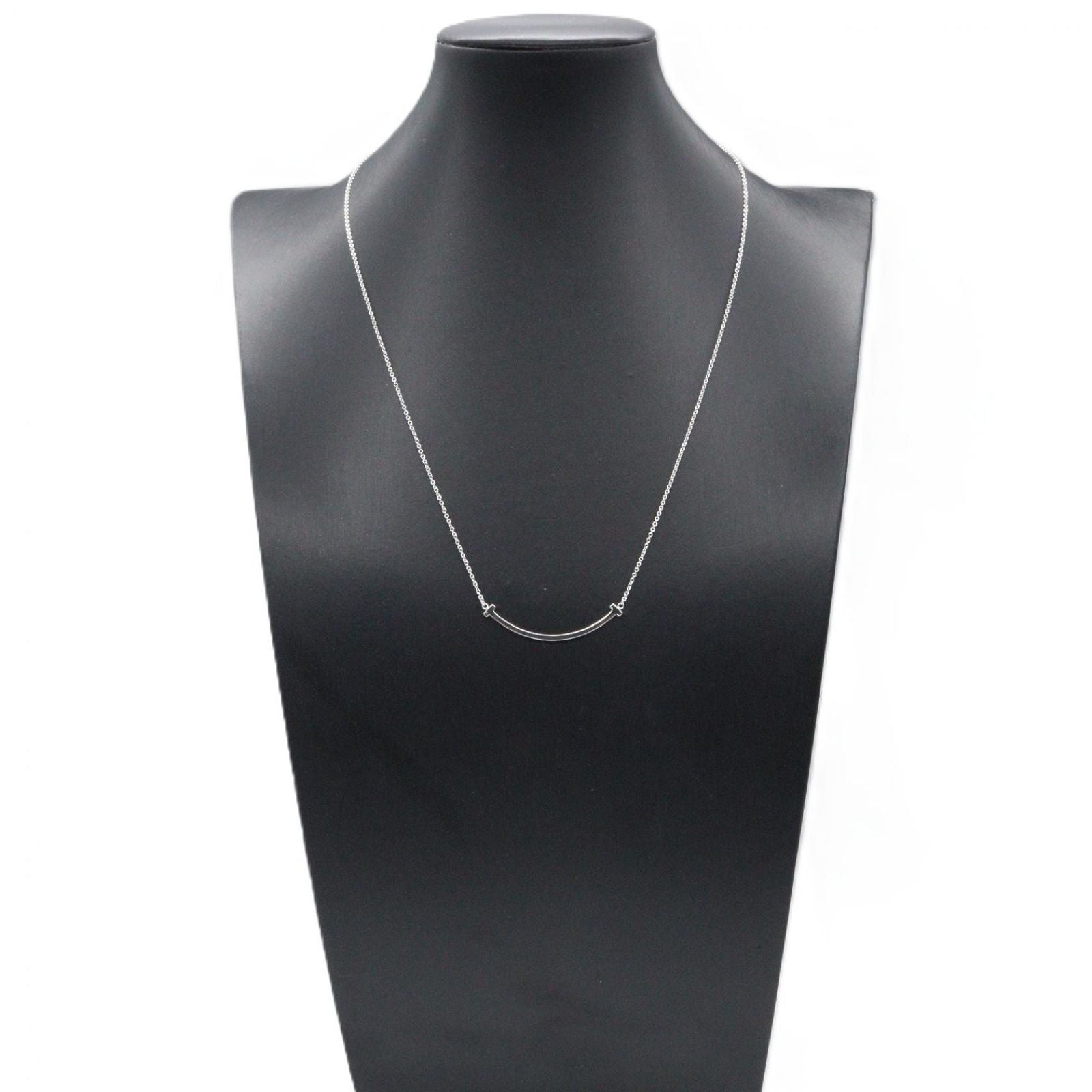 Tiffany Necklace Co T 40.5/45.5 K18Wg Used A