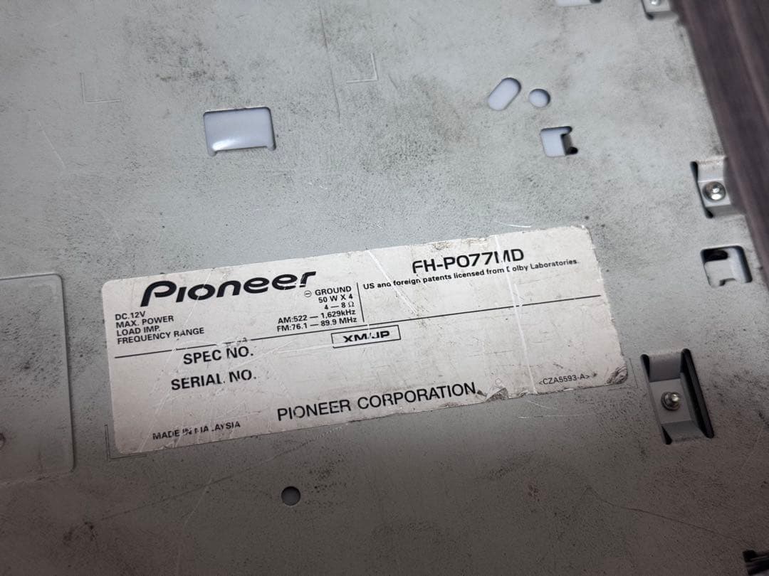 Pioneer Other Carrozeria Fh-P077Md Dsp