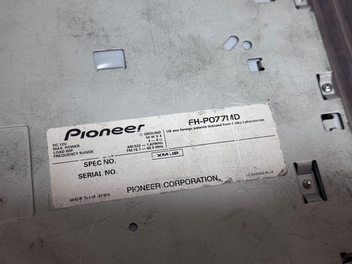 Pioneer Other Carrozeria Fh-P077Md Dsp