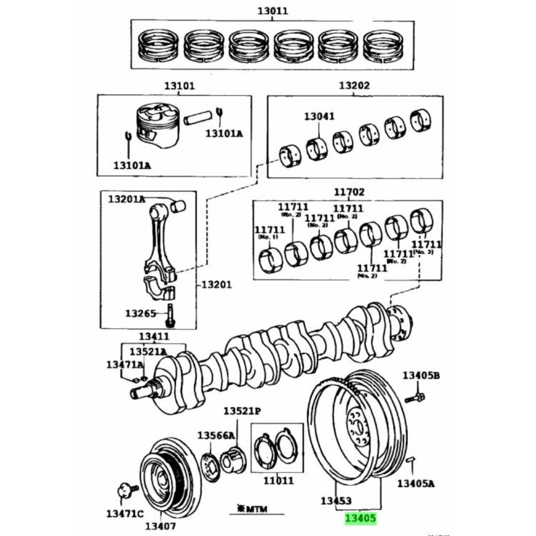 Toyota Flywheel Chaser Cresta Mark 2 1Jz-Gte Jzx90 Jzx100 Jzx110 V Ir-V R154 5