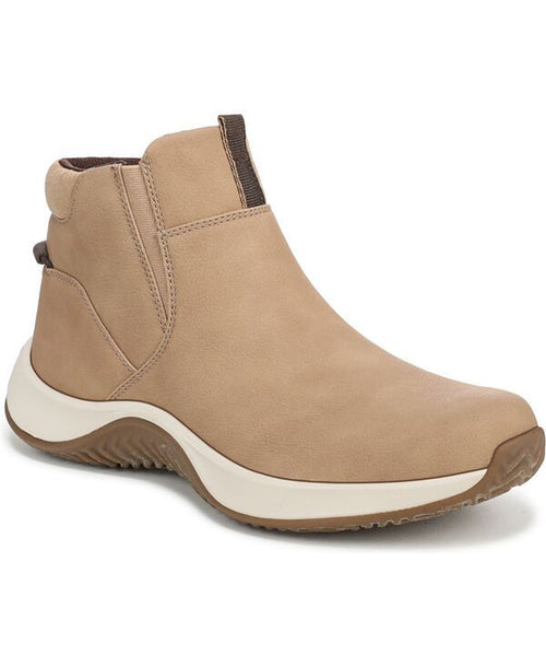 Sneakers Ryka Womens Embrace Waterepellent Ankle Sneaker Booties Tan Faux Leath