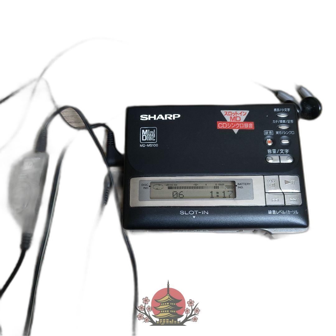 Portable Md Player Sharp Md-Ms100B