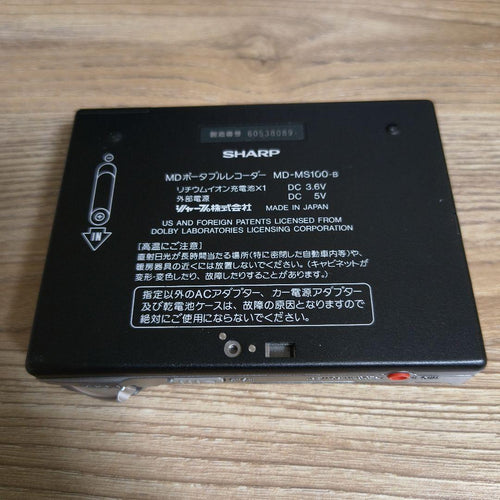 Portable Md Player Sharp Md-Ms100B