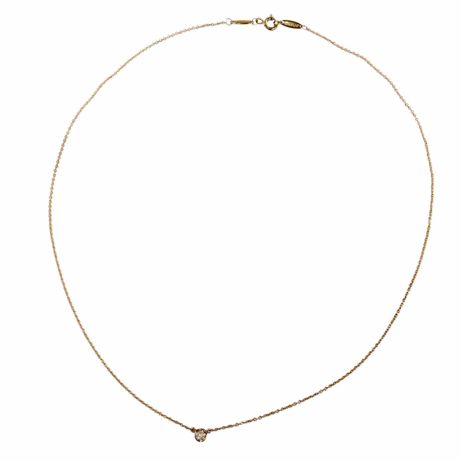 Tiffany Necklace Tiffany&Co. 1P 750 Yg 0.05Ct 1.77G (Color)