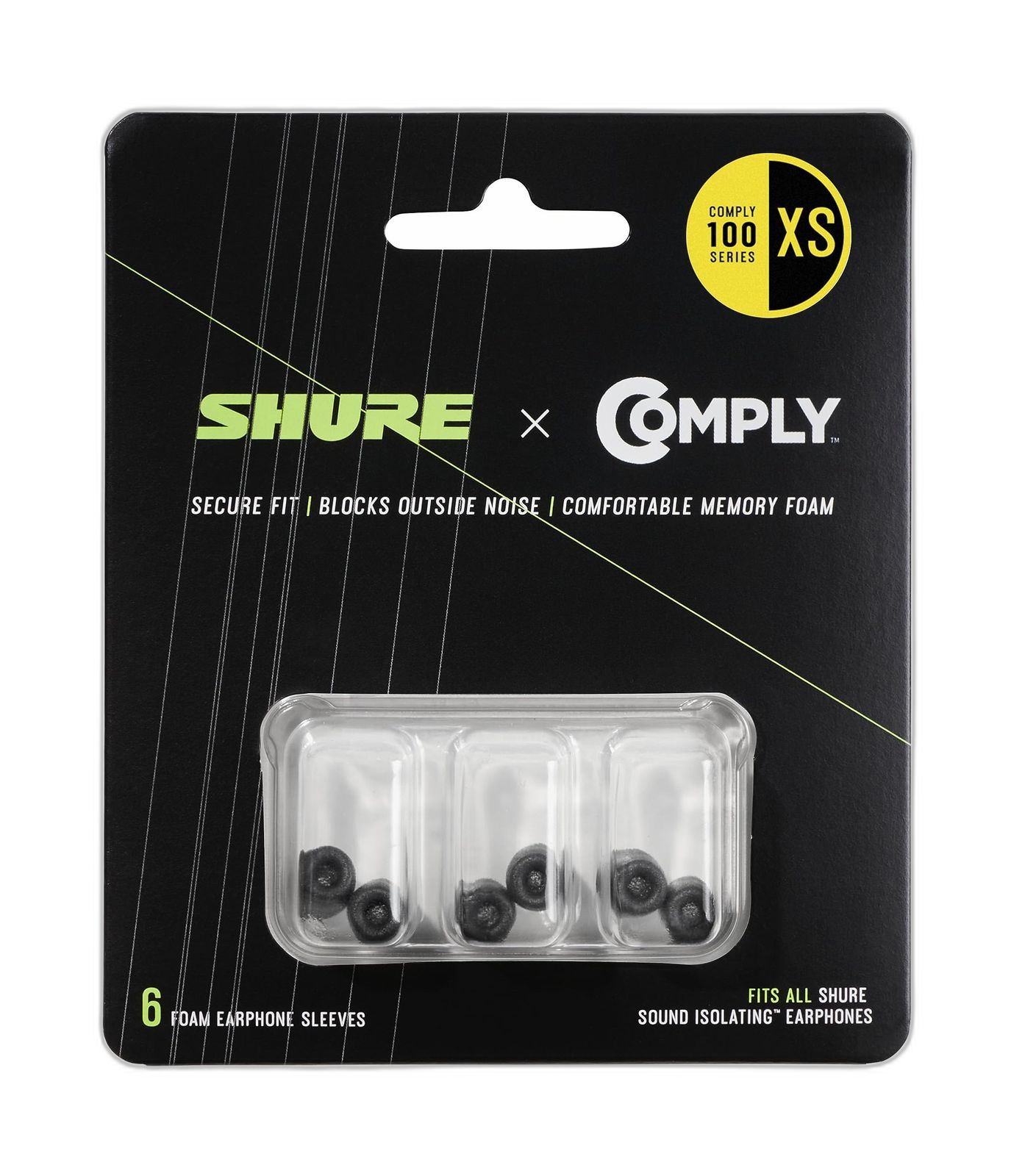 Replacement Earpiece Shure Comply Xs 3 Eacyf1-6Xs Se Aonic