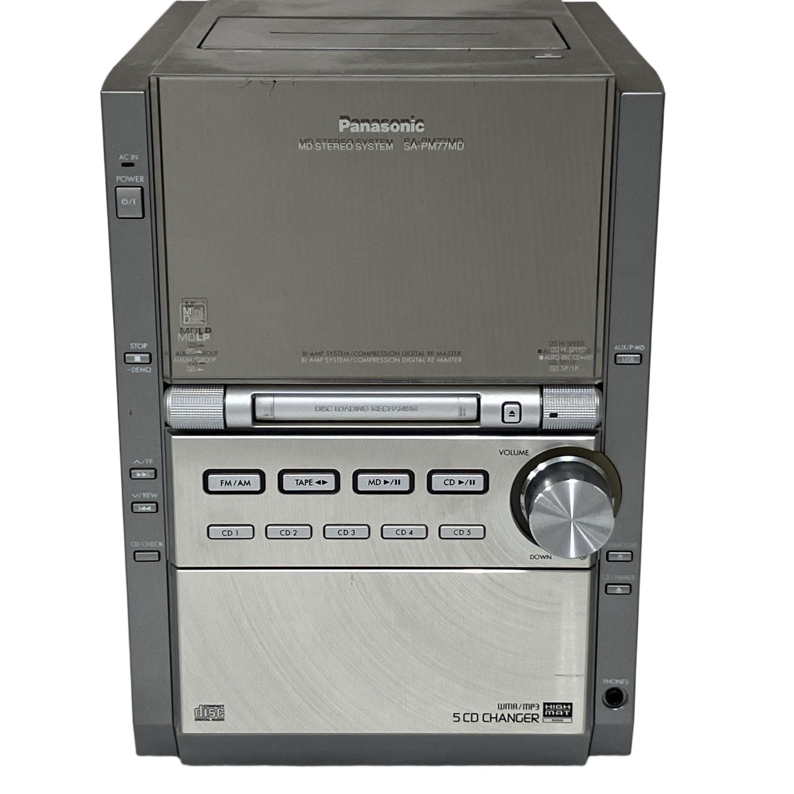 Cd Md Cassette Deck Panasonic Sc-Pm77Md 5Cd O11437652