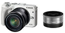 Digital Slr Canon Eos M3 Ef-M18-55Mm F3.5-5.6 Is Stm Ef-M22Mm F2 Eosm3Wh-Wlk