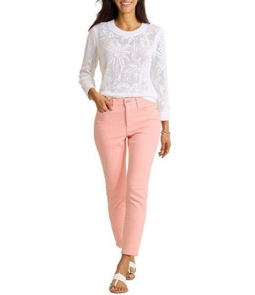 Tommy Bahama Casual Pants High Rise Skinny Ankle Jeans Light Salmon