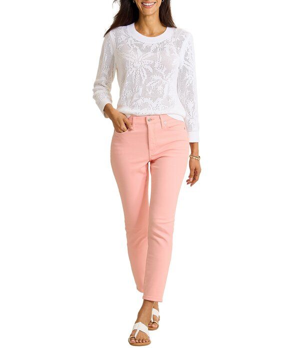 Tommy Bahama Casual Pants High Rise Skinny Ankle Jeans Light Salmon