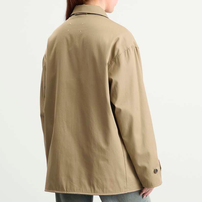 Jumper Blouson Maison Margiela Parka Jacket Beige Blue