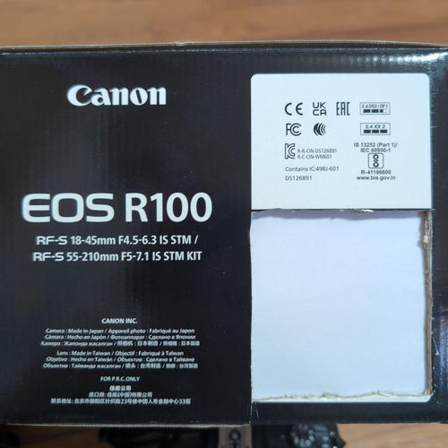 Canon Mirrorless Interchangeable Lens Cameras Eos R100