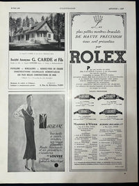 Rolex Printed Materials 1933 L'Illustration