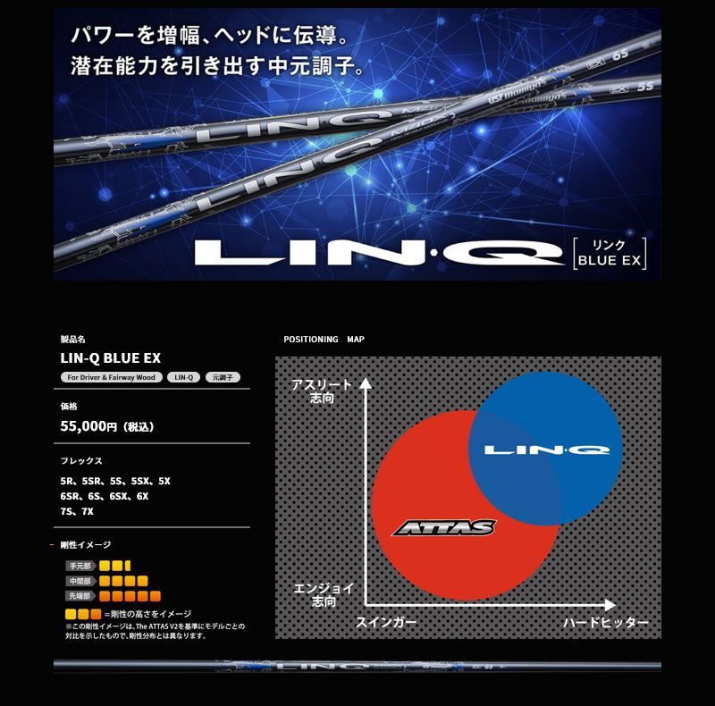 Ust Mamiya Shaft Lin-Q Blue Ex 6 [45.00
