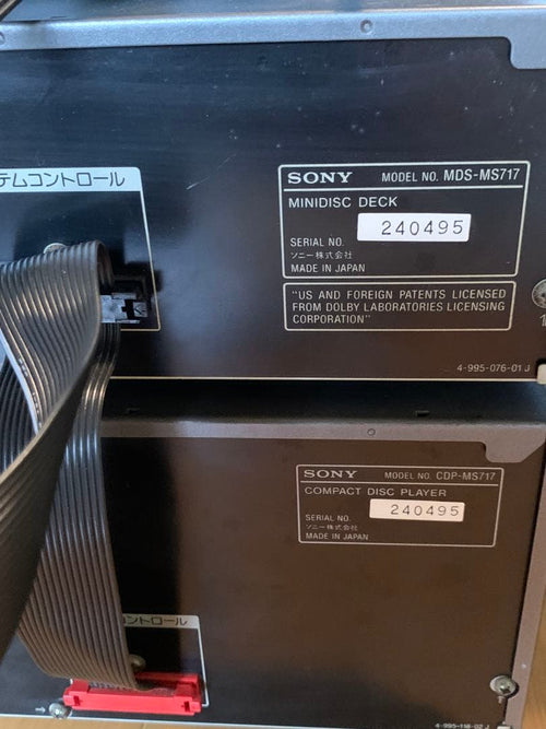Cd, Md Cassette Decks Sony Ms717