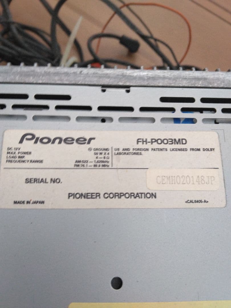 Carrozzeria Cd Md Cassette Deck Pioneer Cdx-P1230S Fh-P003Md