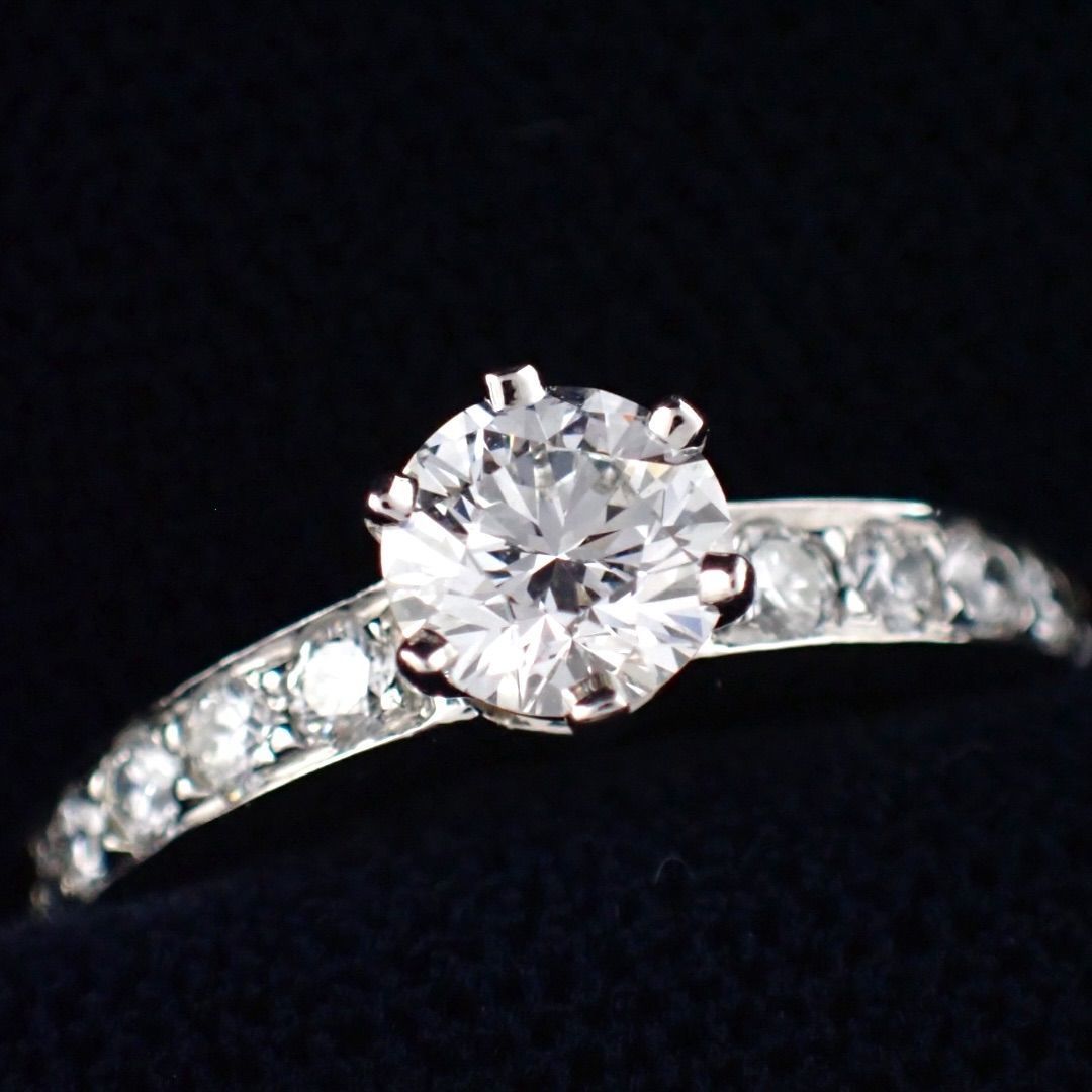 Tiffany Ring 0.55Ct 8 Pt950 F Vs2 Vg None 4507